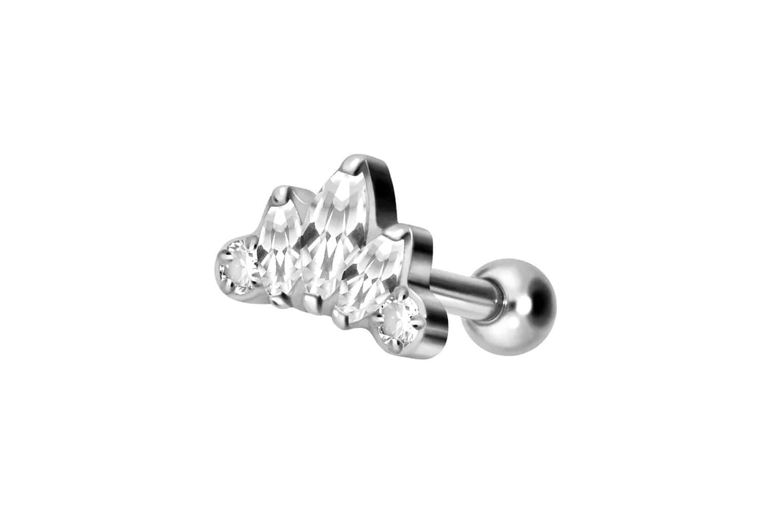 Titan Ohrpiercing mit Innengewinde LOTUSBLÜTE